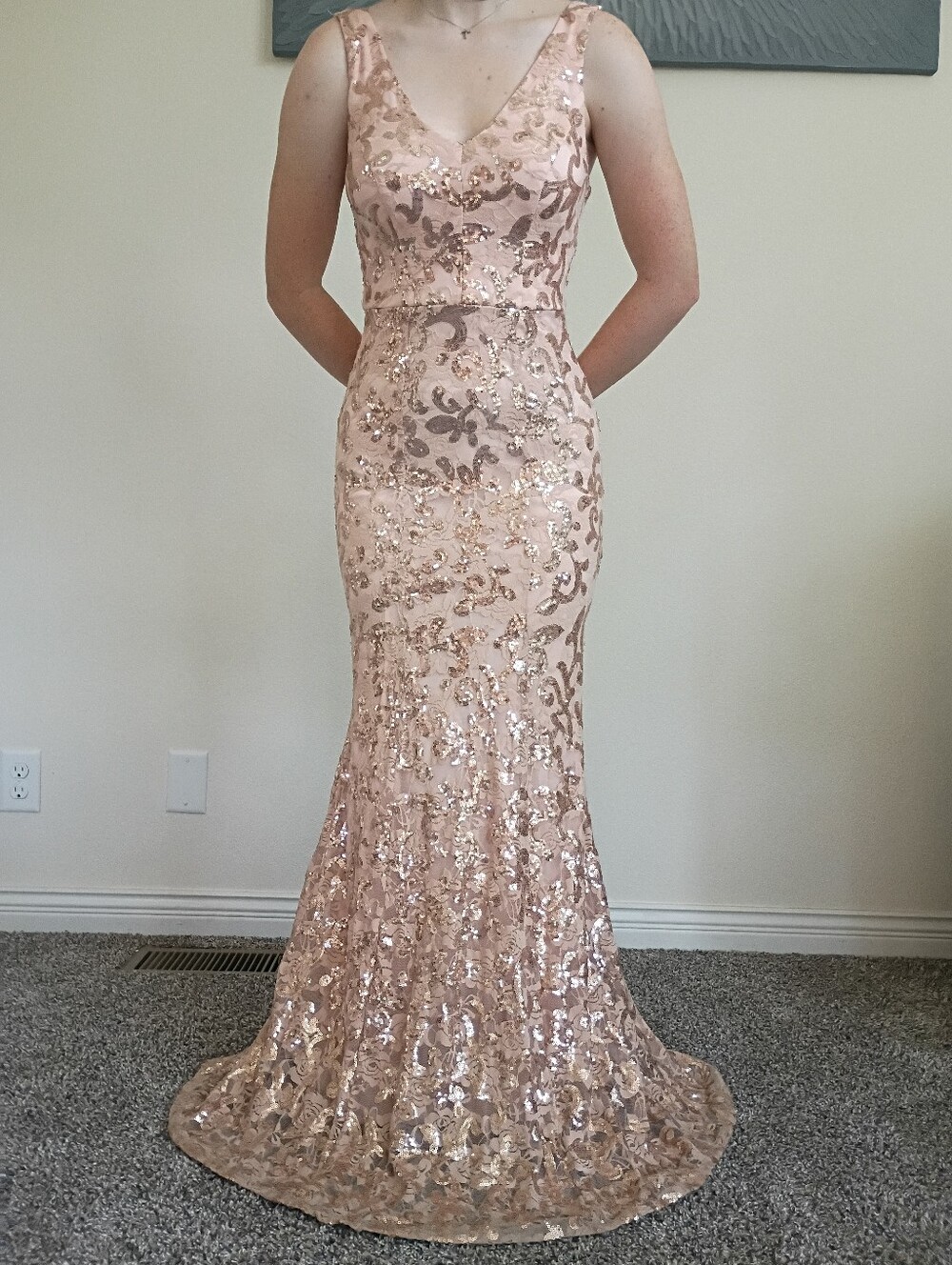 Rose Gold Sequin Mermaid Dress